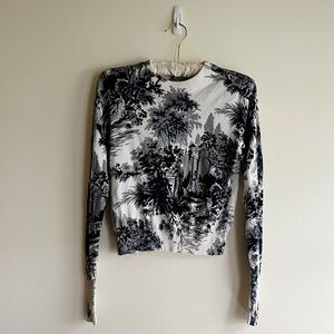 Rachel Comey Black and White Print Sweater XS